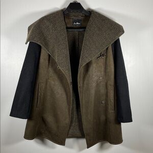 Sam Edelman Brown and Black Faux Shearling Coat